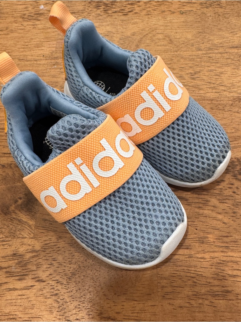 Adidas Lite Racer Adapt 4.0 Toddler Shoes Kids 5 Light Blue Mesh Slip-On